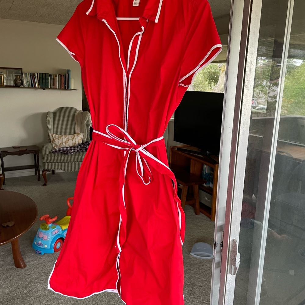 Vibrant red 1901 dress
